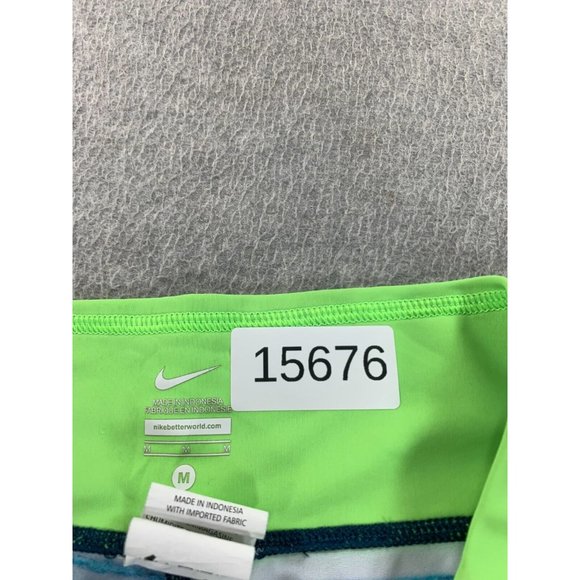 Nike‎ Dri Fit 3/4 Length Compression Leggings (Women's Medium) Blue/Green - Picture 4 of 10